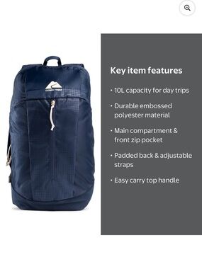 Ozark Trail Navy Blue Daypack Backpack for Men